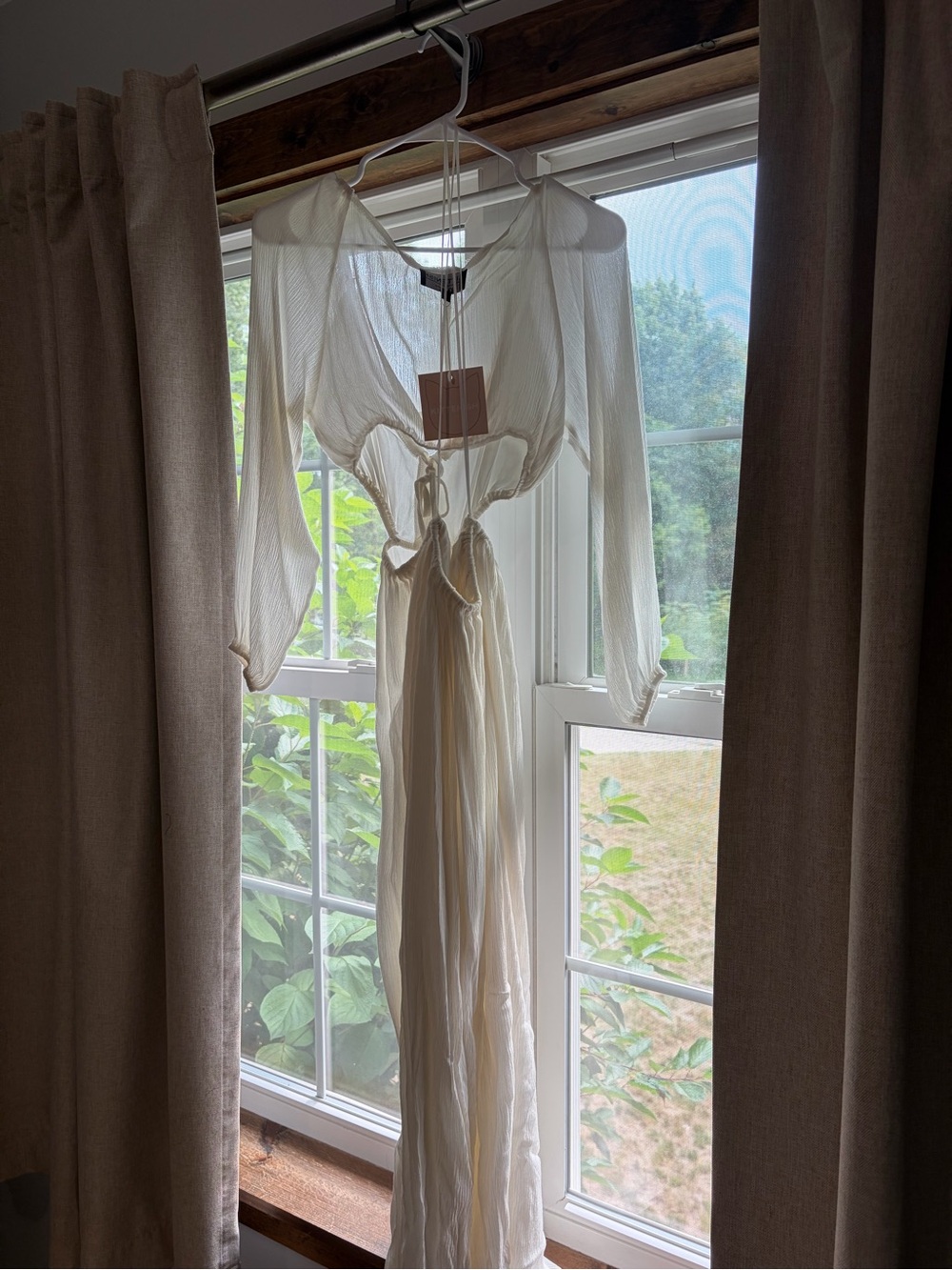Women’s Ivory Sheer Dress